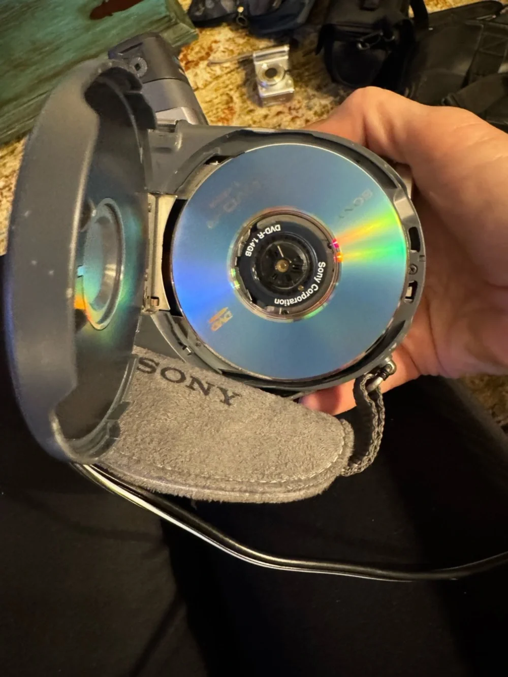 Sony Silver Handycam DVD Camcorder with Mega Pixel Branding